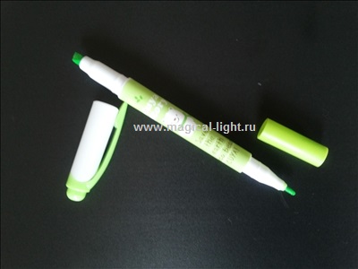 Флуоресцентный маркер 2-х сторонний зелёный   (Фм4/1зел)
